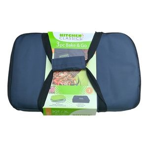 New Kitchen Classics 3 Pc. Bake & Go Warming Bag, 3 Qt Dish & Lid